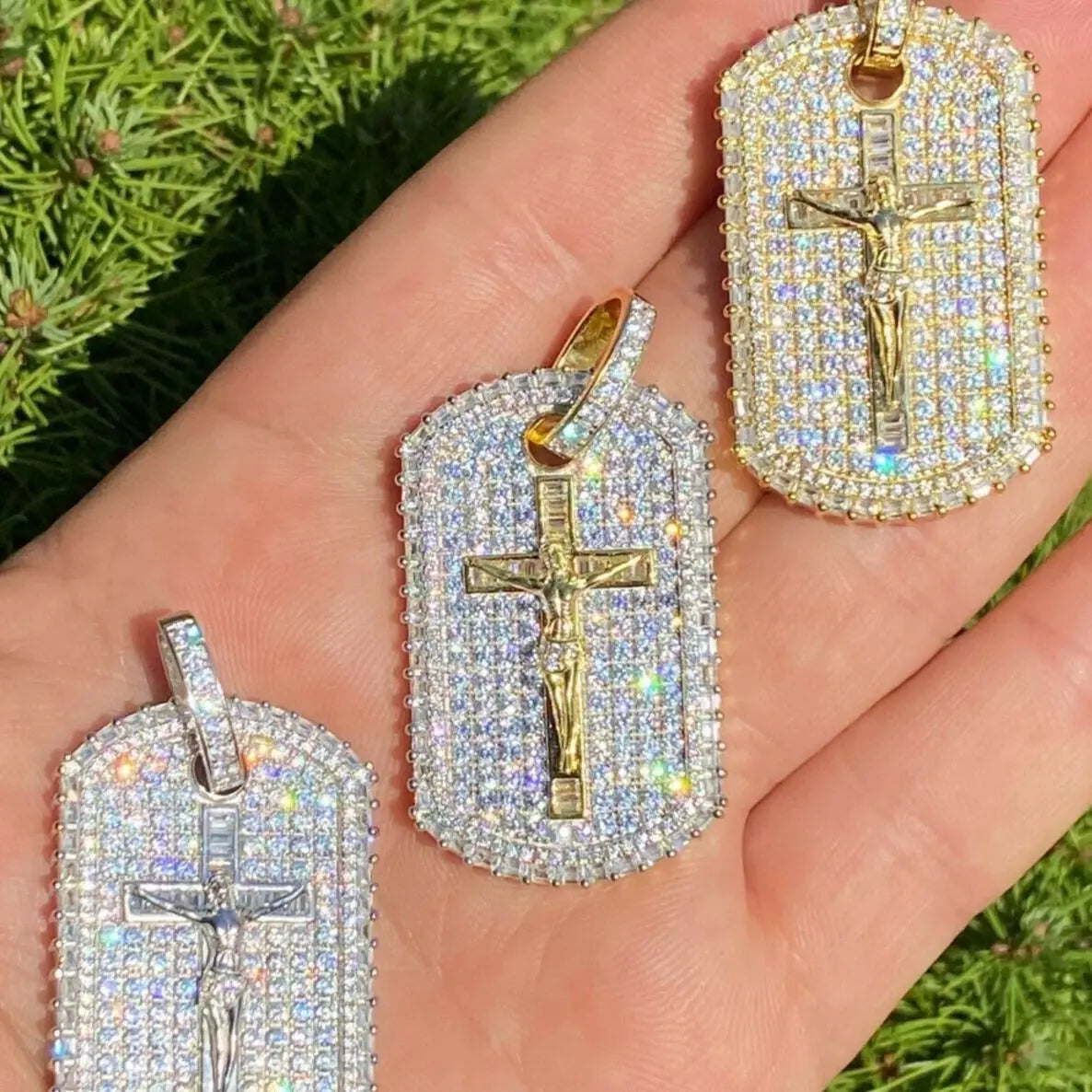 Iced out Cross  Pendant