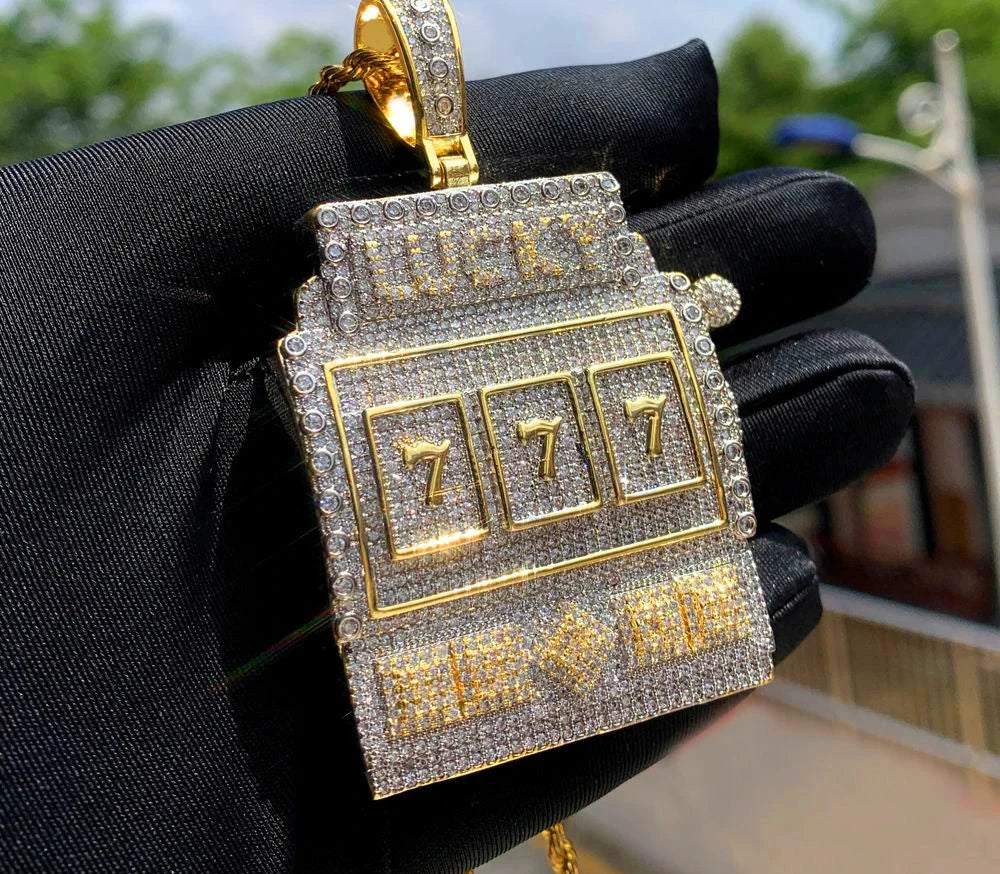 777 lucky iced chain