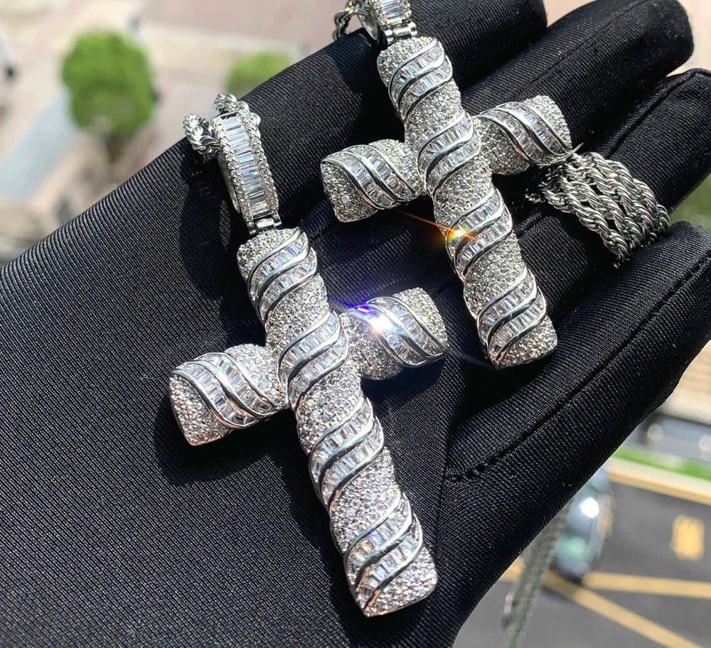 miami cuban link chain cross