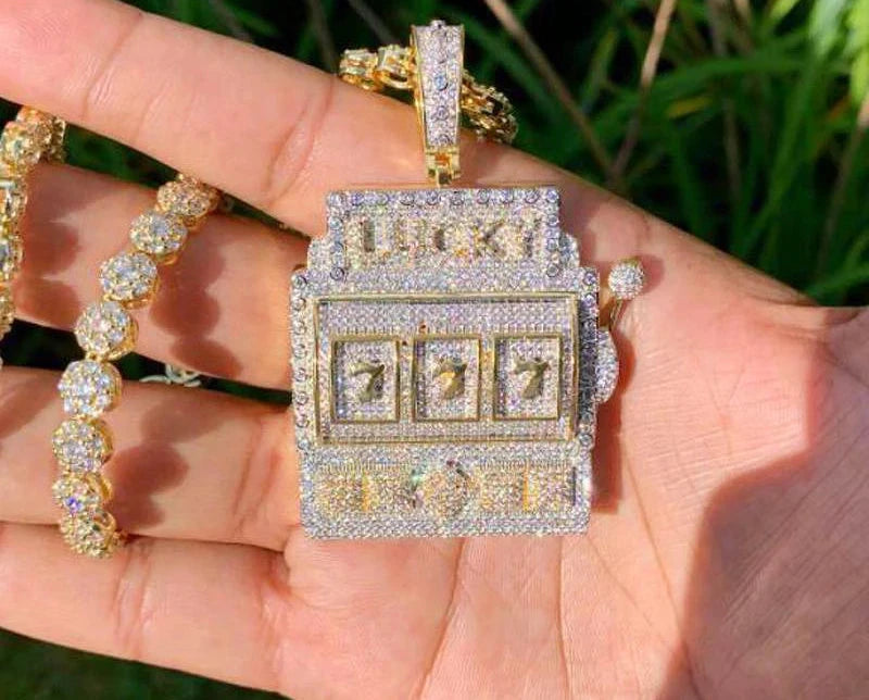 777 lucky iced chain