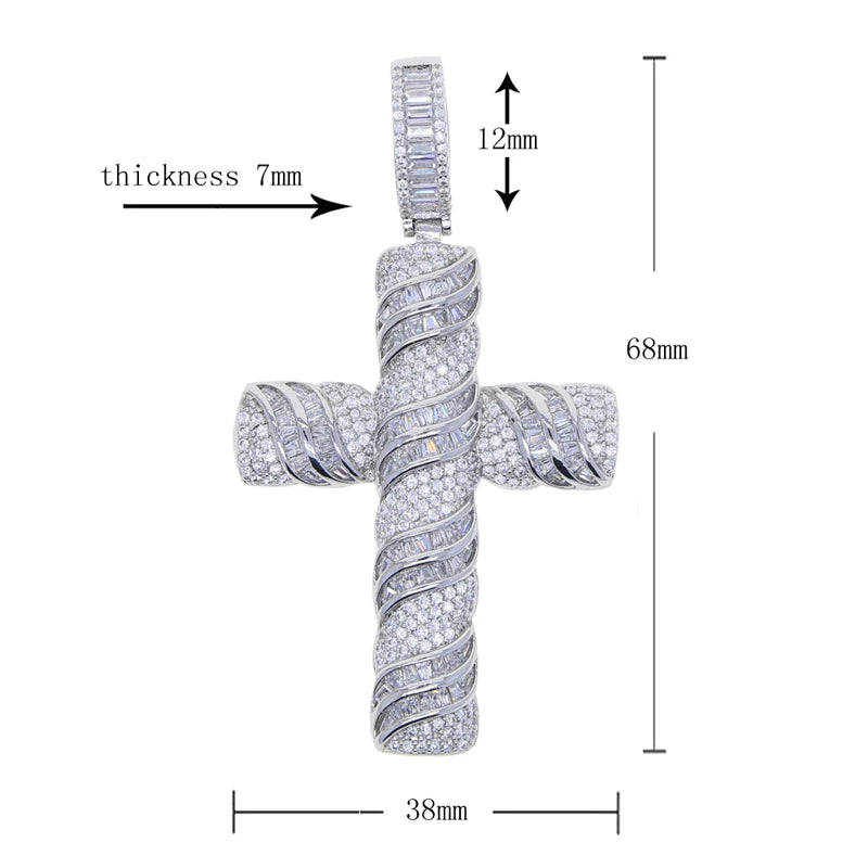 miami cuban link chain cross