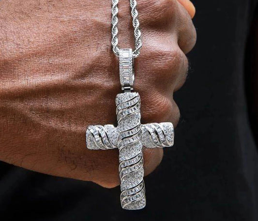 miami cuban link chain cross