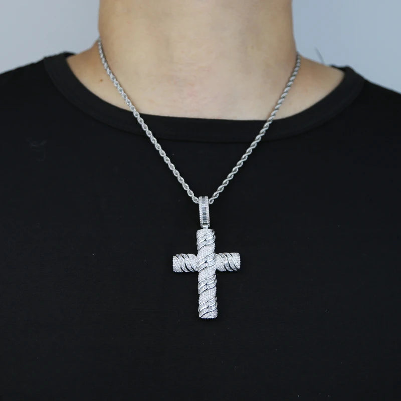 miami cuban link chain cross