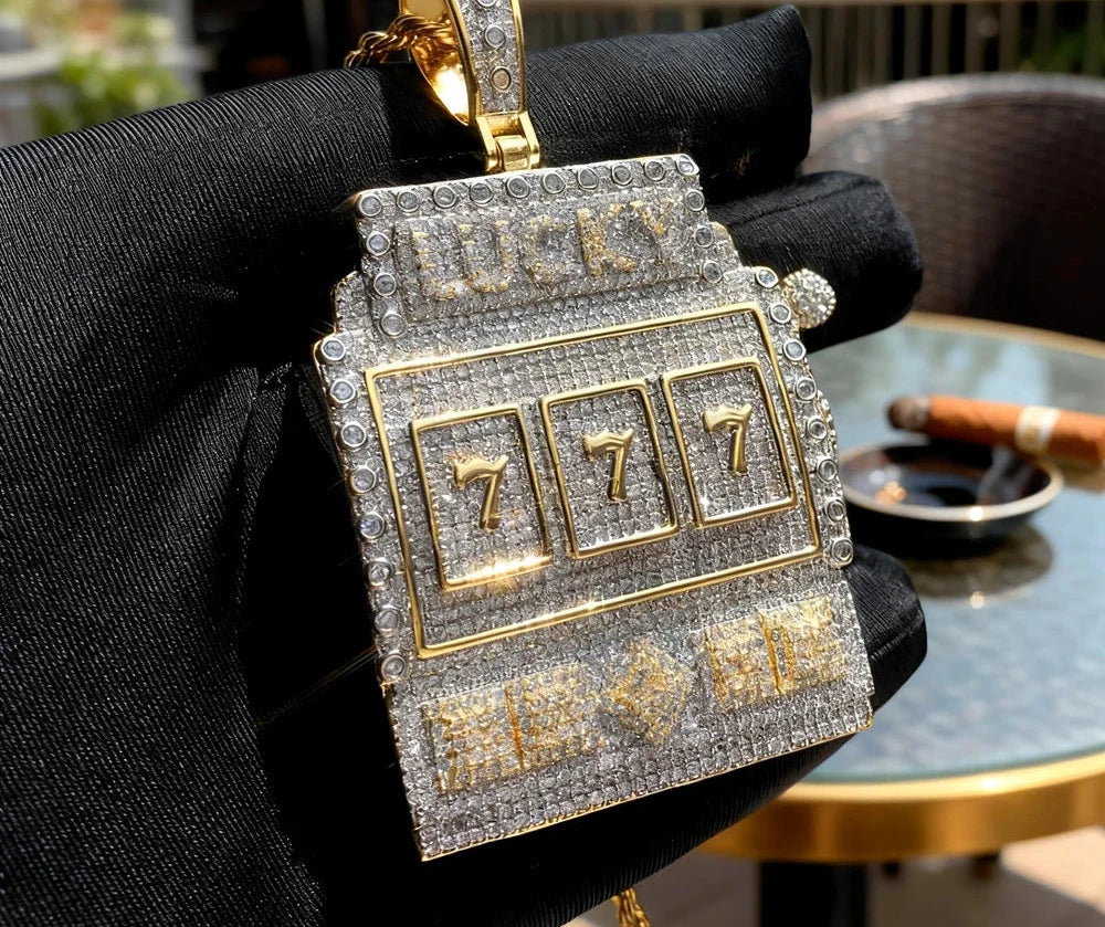 777 lucky iced chain