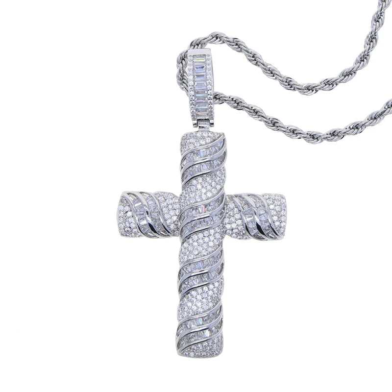 miami cuban link chain cross